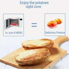 1pc Reusable Microwave Potato Bag, , Bakes Perfect Soft & Sweet Potatoes In Just 4 Minutes Without Boiling Or Oven, Made Of Heat-Resistant Material For Even Heating, Moisture Locking, Retains Original Potato Flavor, Also Suitable For Sweet Potatoes, Corn And More - Multicolor - View 9