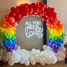 175 Rainbow Balloon Arch Set, Rich In Colors, Suitable For Birthday And Summer Parties, Wedding Decoration, Birthday Decoration, Anniversary Decoration, Holiday Decoration, Celebration Decoration, Party Decoration Supplies - Rainbow Balloon Set - View 2