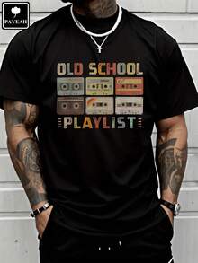 PAYEAH 80s Old School Retro Cassette Music Playlist 100% Heavy Cotton T-Shirt - 白色 - 查看 6
