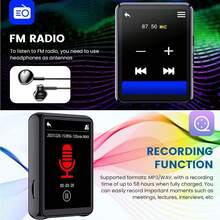 Máy nghe nhạc MP3 cầm tay màn hình cảm ứng 64GB - Máy nghe nhạc lossless di động tích hợp loa, đọc sách điện tử, thích hợp để thu âm, chơi thể thao, máy nghe nhạc mini, lựa chọn quà tặng tuyệt vời. - Xem 3