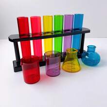 1 Set de Kit de Experimentos Científicos Coloridos, Herramientas Educativas Divertidas para Experimentos, Set de Experimentos Multicolor que Incluye Tubos de Ensayo, Vasos de Precipitados, Cuentagotas y Tazas Medidoras, Suministros Agradables para Experimentos Científicos en el Hogar y el Aula, Adecuado para Educación Familiar, Actividades en el Aula y Entusiastas de la Ciencia, Experimentos Interactivos y Divertidos - Serie de experimentos de color - Ver 10