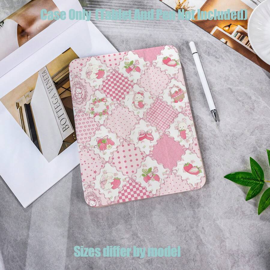 360° Rotating Tablet Case With Pencil Slot For IPad, Patchwork Design, 360° Rotation, Smart Sleep/Wake, Full Protection, Skin-Friendly Edges, Multi-Angle Stand, Transparent Acrylic Back, Pencil Slot, Precise Cutouts, Lightweight & Portable, Compatible With IPad Mini6/7, 2017-2021/10/11, Air1/2/3/4/5/6/7, Pro 10.5/11/12.9/13 Inch - Multicolor - View 1