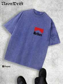 2026 Summer New Unisex T-Shirt,  ,,, Valentine's Day,Independence Day And Easter- Logo Print Crewneck T Shirt With Vintage Cowboy Silhouette Design For MenCasual Wear Unisex Style Camiseta Para Hombre Graphic Tees Jesus Shirts - 皇家藍 - 查看 2