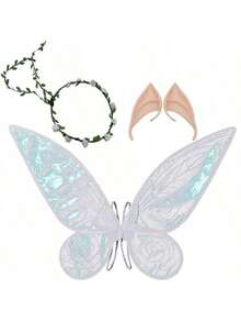 1 pieza Alas de hada adulta, alas de mariposa, alas de ángel, disfraz de hada dama, decoración de regalo de fiesta, Navidad - Multicolor - Ver 32