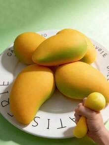 1/2/3个装趣味芒果麦芽捏捏乐玩具，附赠礼品袋，慢回弹可拉伸减压球，办公室/居家趣味礼物，圣诞/新年节日礼物，派对礼品袋填充物，捏捏乐玩具，软萌玩具，慢回弹玩具，感官玩具 - 彩色 - 查看 2