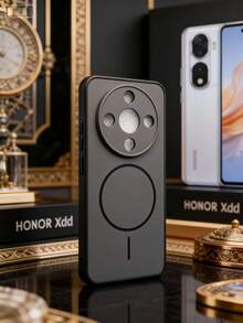3IN1 假磁吸保護殼適用於 Honor X9D，附強化玻璃螢幕保護貼 + 鏡頭保護蓋，全方位防護防撞手機殼，防刮耐用硬殼背蓋 - 黑色 - 查看 3