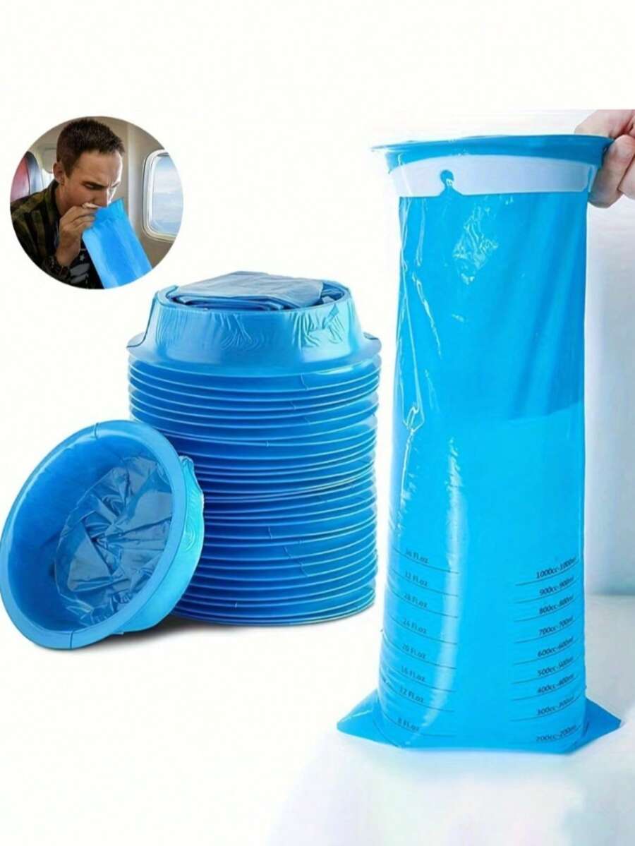 Bộ 15/10/5/1 chiếc túi đựng chất nôn dùng một lần cho ô tô, túi rác, túi chống say xe khi đi du lịch, túi rác dày dặn chống rò rỉ, thích hợp cho người say xe, phụ nữ mang thai, du lịch tự lái, đi máy bay, thu gom chất thải của thú cưng và các trường hợp khác.