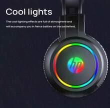 HP Headset Gaming H100: Efek pencahayaan RGB dinamis multi-warna, pengalaman audio yang imersif, mikrofon peredam kebisingan yang jernih, ikat kepala adaptif, peralihan mode ganda, kompatibel dengan PC dan ponsel. - View 4