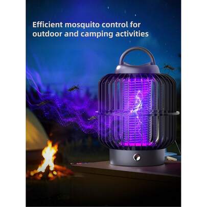 三合一室内外通用电蚊拍，紫外线灭蚊灯，昆虫苍蝇诱捕器，适用于家庭、厨房、露台、后院、露营，USB供电