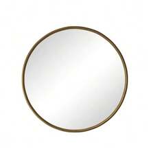 80CM Bronze Round Mirror, Bathroom Mirror For Wall, Round Wall Mirror Metal Frame, For Wall, Living Room, Bedroom, Vanity, Entryway, Hallway - Bronze - View 1