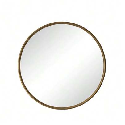 80CM Bronze Round Mirror, Bathroom Mirror For Wall, Round Wall Mirror Metal Frame, For Wall, Living Room, Bedroom, Vanity, Entryway, Hallway