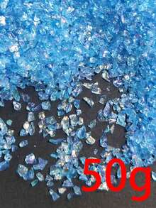 20-50g Colorful AB Transparent Colored Decorative Glass Crushed Stones, Asymmetrical Shape DIY Decoration Materials - Multicolor - View 15