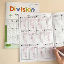 Cuaderno de Matemáticas de Gran Tamaño, Libros de Ejercicios de Aritmética, Cuaderno de Práctica de Matemáticas, Cuaderno de Cálculo Rápido de Multiplicación y División para Niños, Materiales de Apoyo para la Enseñanza en el Hogar - Multicolor - Ver 11