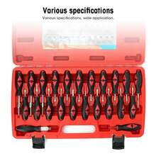 Kit de herramientas universales de 23 piezas para la extracción de terminales de arneses de cableado automotriz, extractor de pines de conectores y kit de herramientas de extracción - Rojo - Ver 9