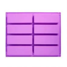 8-Cavity Oat Bar Mold, Rectangular Silicone Chocolate Mold Candy Bar Mold Suitable For Baking Cereal Bars, Energy Bars, Protein Bars, Brownies, Cheesecake - Multicolor - View 7