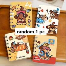 1/2/3/4 piezas Cuadernos espirales lindos de Dachshund, blocs de notas de bolsillo con dibujos animados, libretas de alta calidad, adecuadas para oficina, estudio, fiestas con amigos, regalos de cumpleaños (estilos surtidos) - Bobina - Ver 14