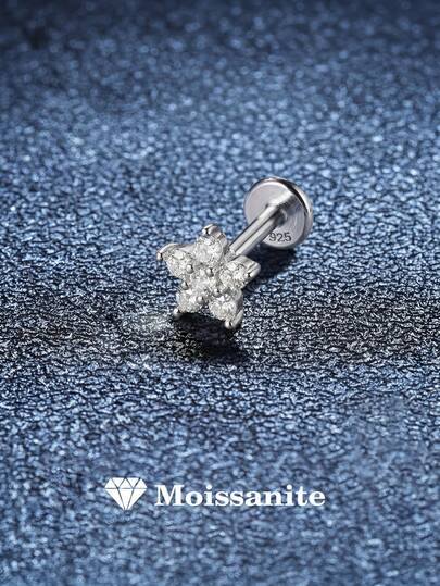 1 đôi bông tai hình hoa bằng bạc 925 mạ vàng 18K, thích hợp để đeo hàng ngày, dự tiệc, kỷ niệm, ngày Valentine, trang sức cưới cho cô dâu.