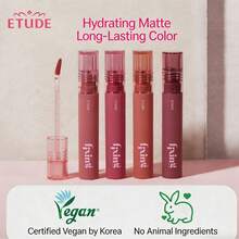 伊蒂之屋 (ETUDE) 定妆唇釉 - 水彩哑光唇釉，保湿防晕染配方，防水，持久显色，韩国纯素认证，柔焦液体唇膏 - 11 Rose Blending - 查看 6