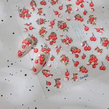 1张水果派对3D立体浮雕果冻贴纸，新款葡萄、草莓、柠檬、苹果贴纸，适合DIY美甲饰品设计 - 彩色 - 查看 8