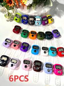 Mini Electronic Finger Counter/Ring-Shaped Manual Counter, Random Color Tasbih, Compact & Cute, Easy To Use, Suitable For Knitting, Prayer Counting, Etc. - Multicolor - View 13