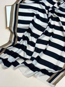 1pc Women's Simple Printed Scarf, Fashion Scarf, New Sunscreen Beach Shawl, Cotton Linen Feel Shawl For Women - Multicolor - View 6