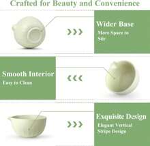 Matcha Whisk Set, Matcha Bowl With Spout, Matcha Whisk &Amp; Holder, Stainless Sifter And Bamboo Scoop, Complete Matcha Kit Gift For Matcha Lovers &Amp; Starter - 白色 - 查看 6