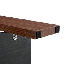 Modern Coffee Table With Storage, Tempered Glass Top And Walnut Legs, 65 X 41 X 45.5 Cm, Contemporary Living Room Table Ideal For Home Office, Apartments And Small Spaces. - View 10