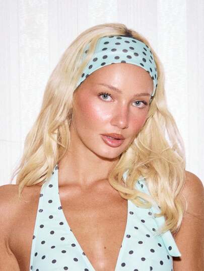 1 chiếc băng đô dày dặn, co giãn, họa tiết chấm bi, dễ thương, thích hợp cho mùa hè, đi biển, đi nghỉ mát, phụ kiện hàng ngày, dự tiệc, tập yoga, chạy bộ, tập thể dục, rửa mặt. Chất liệu mềm mại, co giãn, thấm hút mồ hôi, nhanh khô, màu trơn, phụ kiện tóc giản dị phù hợp cho mọi mùa.