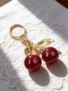 1pc Cute Cherry Shaped Aluminum Alloy Buckle, Suitable For All Seasons - Multicolor - View 4