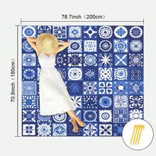 1 covoraș de plajă cu model Bohemia, extra-mare, ușor. Ideal pentru călătorii, camping și picnicuri. Dimensiune extra-mare pentru adulți. Foarte potrivit pentru plaje și aventuri în aer liber. - stilul 1 - Vizualizare 3