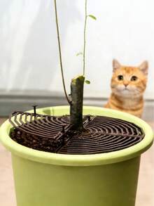 Flower Pot Net Cover, Can Be Cut To Size As Needed. These Protective Mesh Covers Prevent Cats From Digging In Flower Pots, And Come With Fixed Stands For Planting - Multicolor - View 10