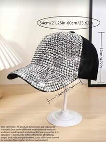 Mũ lưỡi trai đính đá lấp lánh sang trọng, mũ snapback đính đá cho nữ, mũ chống nắng thời trang đa năng. - Nhiều màu - Xem 2