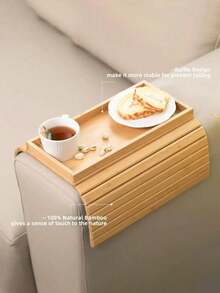 1PC Bamboo Sofa Armrest Tray, Old Sofa Armrest Tray, Folding Remote Control Storage Sofa Armrest Tray. - 彩色 - 查看 9
