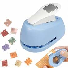 1 cái dụng cụ đục lỗ giấy hình chữ nhật 0.8x0.7 inch, có viền dập nổi, thích hợp cho các dự án thủ công DIY và làm sổ lưu niệm | Thiết kế cầm tay bằng cần gạt (Phổ biến: Đồ thủ công năm mới, dụng cụ làm sổ lưu niệm mùa đông, dụng cụ nghệ thuật giấy cổ điển, vật dụng lưu giữ kỷ niệm, phụ kiện sổ tay thủ công) - nhiều màu - Xem 8