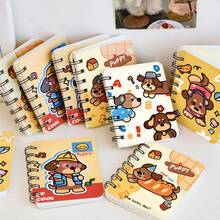 1/2/3/4 piezas Cuadernos espirales lindos de Dachshund, blocs de notas de bolsillo con dibujos animados, libretas de alta calidad, adecuadas para oficina, estudio, fiestas con amigos, regalos de cumpleaños (estilos surtidos) - Bobina - Ver 6