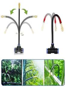 Automatic Misting Irrigation Kit, Made Of Durable Plastic, Includes 5/8" Garden Hose, Bendable Brass Nozzle, Easy To Install, 360° Adjustable Brass Misters, Suitable For Gardening Irrigation Systems, Plants, Raised Beds, And Greenhouses, Applicable For Lawns, Yards, Greenhouses, Farmlands, Vegetable Gardens, Flower Beds, And Orchards - Automatic Irrigation Kit - View 8