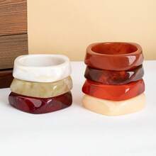 1 chiếc vòng tay nhựa hình học bất đối xứng phong cách cổ điển, phụ kiện trang sức thời trang cho nữ - vòng đeo tay - Xem 9