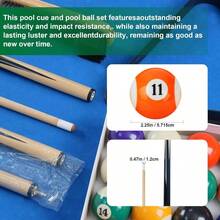 Pool Balls Set, Pool Table Accessories Kit, Complete Billiard Game Kit, Including Billiards, Cues, Chalk, Pool Table Kit - Green - View 1
