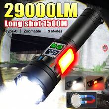 2026 超亮 LED 手电筒 29000LM 高功率手电筒 可充电战术手电筒 远射露营灯 - 手電筒 - 查看 2