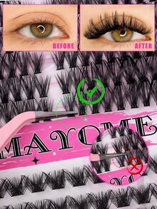 560/480片装DIY单根假睫毛套装，大容量，10-16mm混合长度，适合DIY各种妆容，新手友好，浓密蓬松的假睫毛可放大双眼，持久浓密，分段式设计，易于使用，适合日常、婚礼、户外、旅行、夜店、音乐节等场合，是送给妈妈和女朋友的绝佳礼物。 - 彩色 - 查看 9