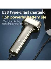 Máy cạo râu điện nam, 1 máy cạo râu một tốc độ, dùng để cạo đầu trọc, cạo mặt và tỉa râu, có màn hình LCD, quà tặng cho nam giới. - Nhiều màu - Xem 7