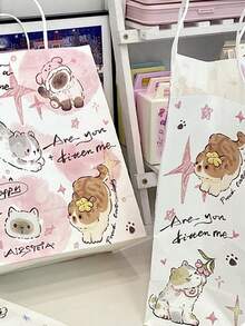 1个日韩少女风可爱卡通猫狗礼品手提袋 DIY手绘可爱动物图案纸袋 生日礼物必备礼品包装纸袋 - 禮品袋 - 查看 5