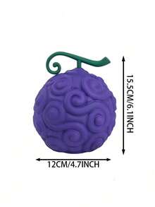 Netflix Juguete de estrés de fruta del diablo 3D púrpura de One Piece con licencia oficial, juguete de descompresión de rebote lento, regalo para fans de anime - Morado - Ver 2