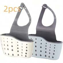 Hanging Sink Organizer With Silicone Storage, Adjustable Strap, Sponge & Drain Rack - General Purpose - View 13