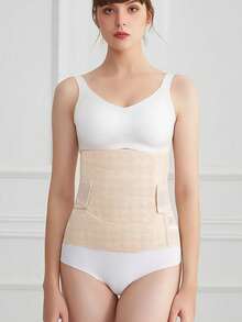 4pcs Women's Breathable Waist Trimmer Belt Slimming Waist Shaper - Apricot - View 4