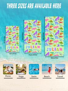 A Personalized Children's Beach Towel, A Perfect Summer Birthday Gift, Suitable For All Kinds Of Summer Occasions. Customize Beach Towels And Accessories For The Beach, Pool, Travel, Camping, Yoga, And More. - Multicolor - View 3