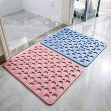 Suction-Cup-Equipped Non-Slip Mat With Round Holes For Quick-Drying Shower Mats Featuring Massage Rings. Essential For Hotels, Homes, And Bathrooms. Massage Bath Mat. Durable Shower Mat. Slip-Resistant, Perforated, Suction-Cup Floor Mat. - A - View 8