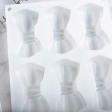 Zhonghui Mold Khuôn silicon hình nơ 6 ngăn, khuôn làm ruy băng hình nến dùng cho xà phòng, sáp, nhựa, thạch cao, khuôn thủ công DIY có thể tái sử dụng và linh hoạt. - Cây cung - Xem 5