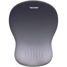 TECKNET Ergonomic Mouse Pad With Wrist Rest, Memory Foam Mousepad With Wrist Support, Smooth Surface, Middle Concave & Non-Slip Base For Laptop/PC, Pain Relief For Home Office Gaming, Gradient Blue - Beige - View 4