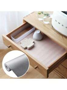 1 Roll, Cabinet Liner, Suitable For Cabinets, Drawers And Refrigerators, Easy To Clean, Waterproof, Oil-Proof, Moisture-Proof, Dust-Proof, Kitchen Countertop Pad, Furniture Cabinet Drawer Organizer, Home Decor, Party & Christmas Storage - Xem 8